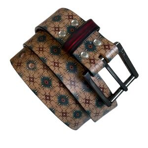 Secret Society 100% Full Grain Leather Belt, Colorful Unisex Made in USA